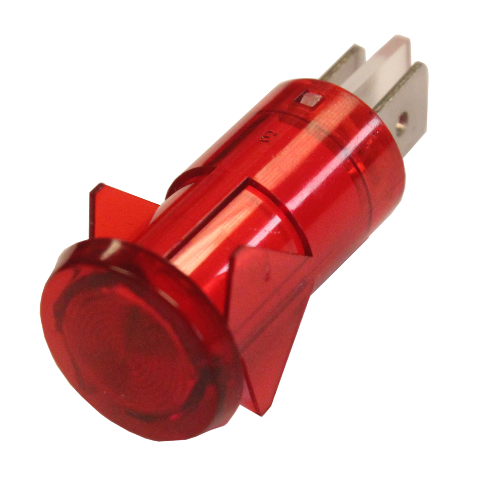 Red Round Power Light - Heat Seal